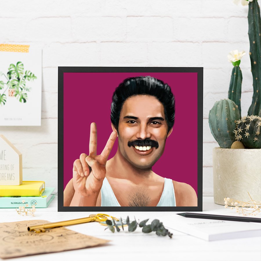 Freddie Mercury Peace Art Print - DesignPlace