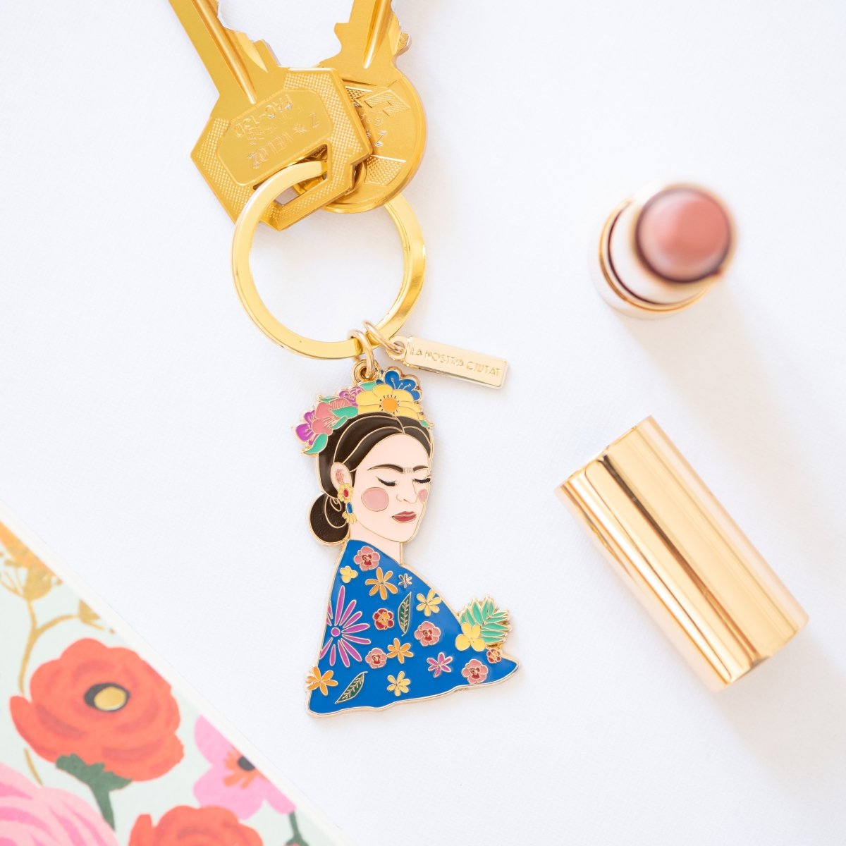 Frida Acuarela Keychain - DesignPlace