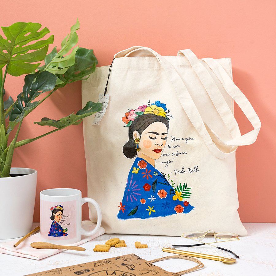 Frida Acuarela Tote Bag - DesignPlace