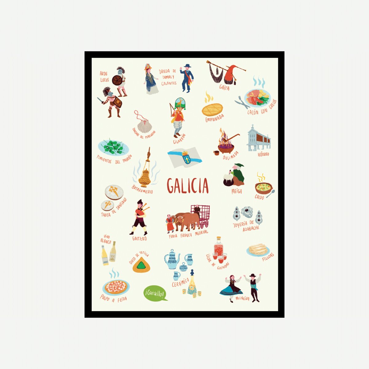 Galicia Monumentos Art Print - DesignPlace