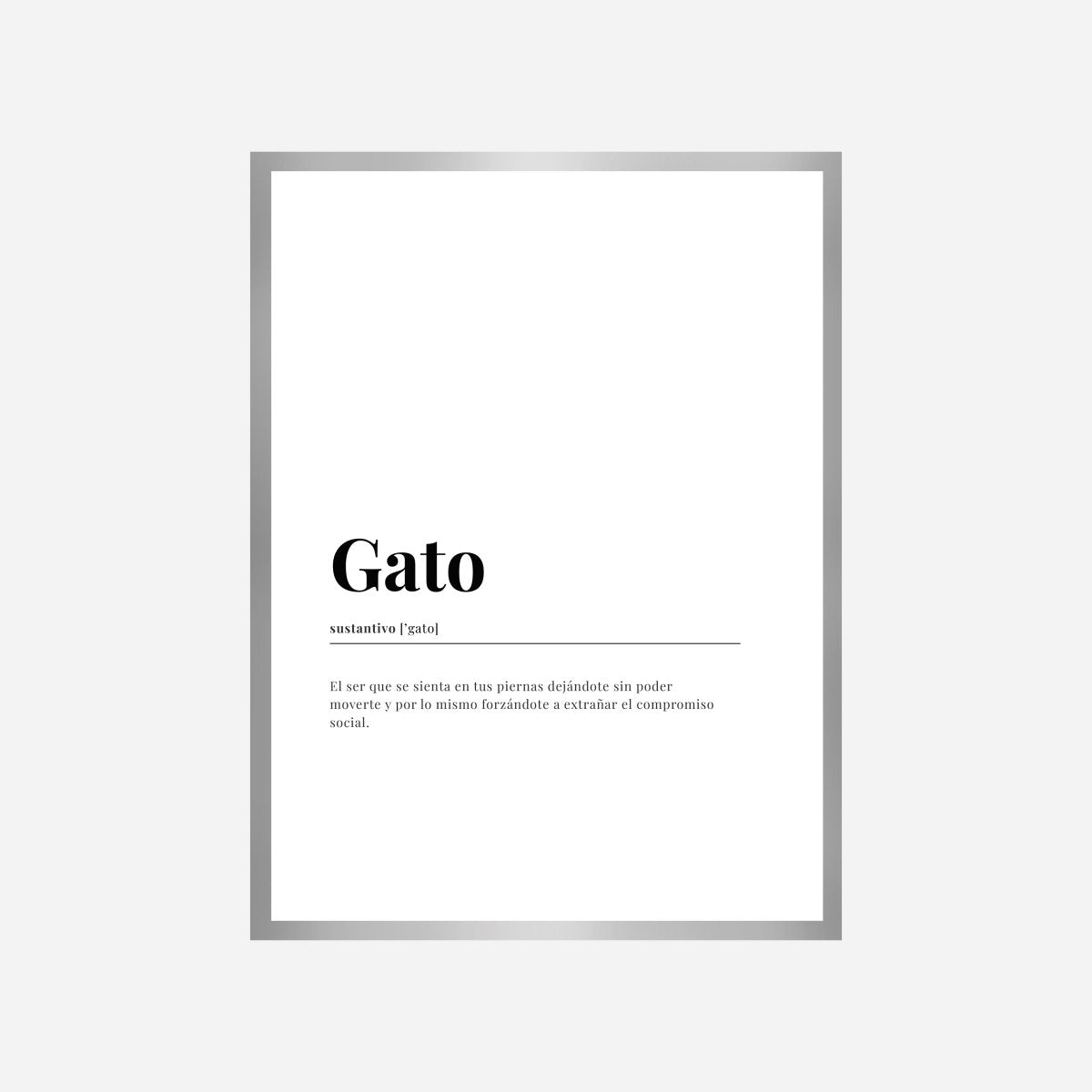 Gato Dictionary Art Print - DesignPlace