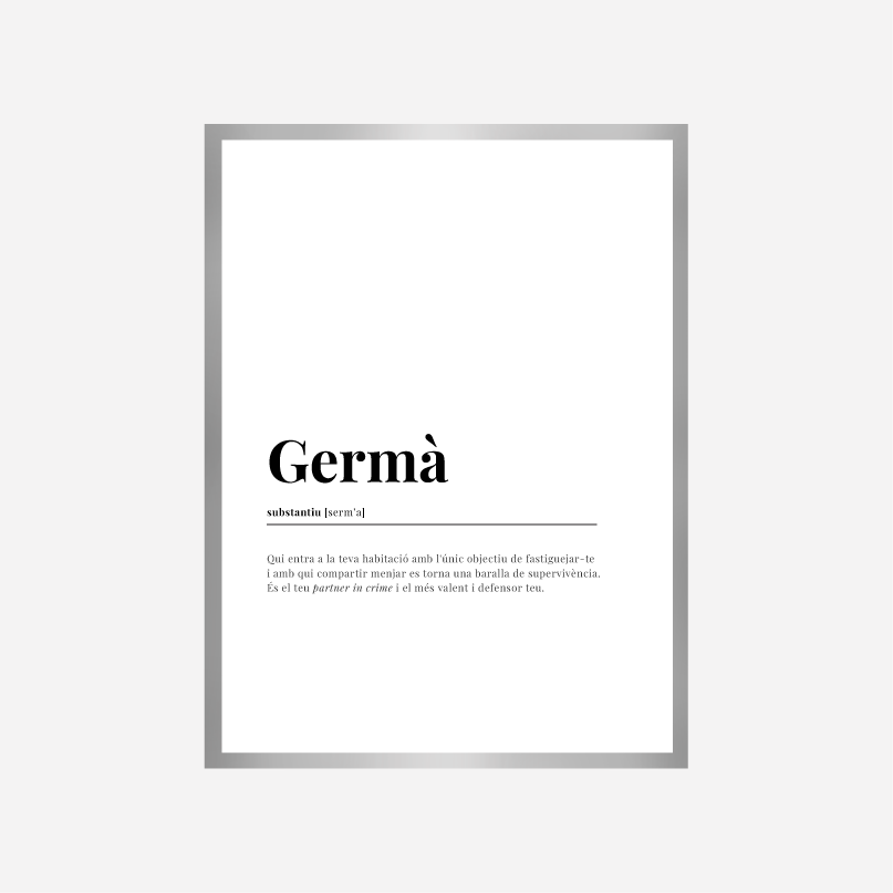 Germà Dictionary Art Print - DesignPlace