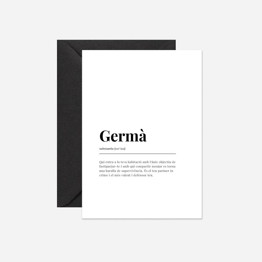 Germà Dictionary Card - DesignPlace