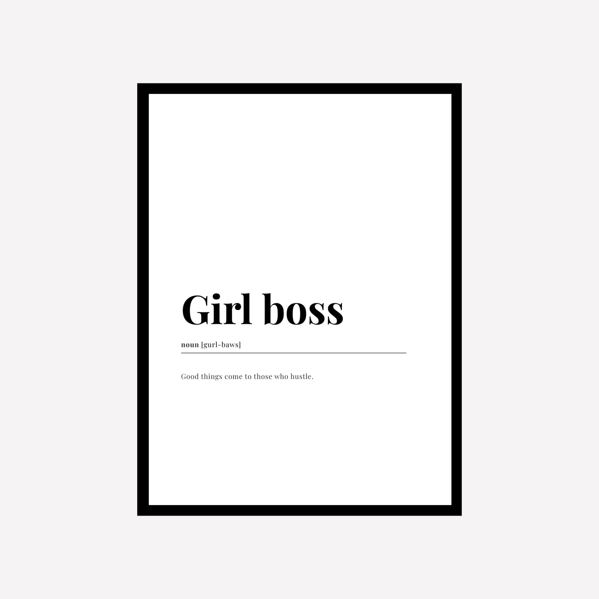 Girl Boss Dictionary Art Print - DesignPlace