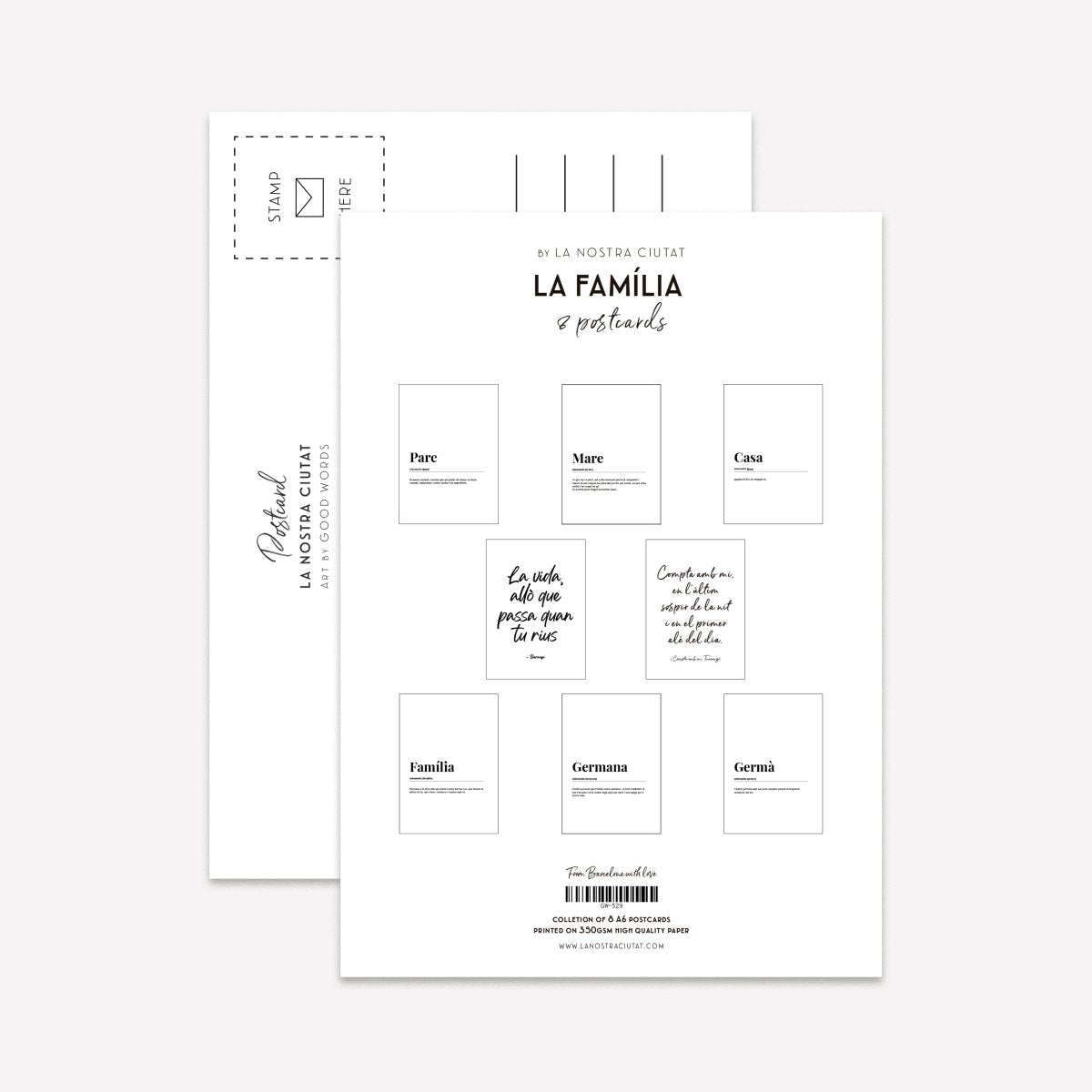 Good Words Catalan Collection Postcard Pack - DesignPlace