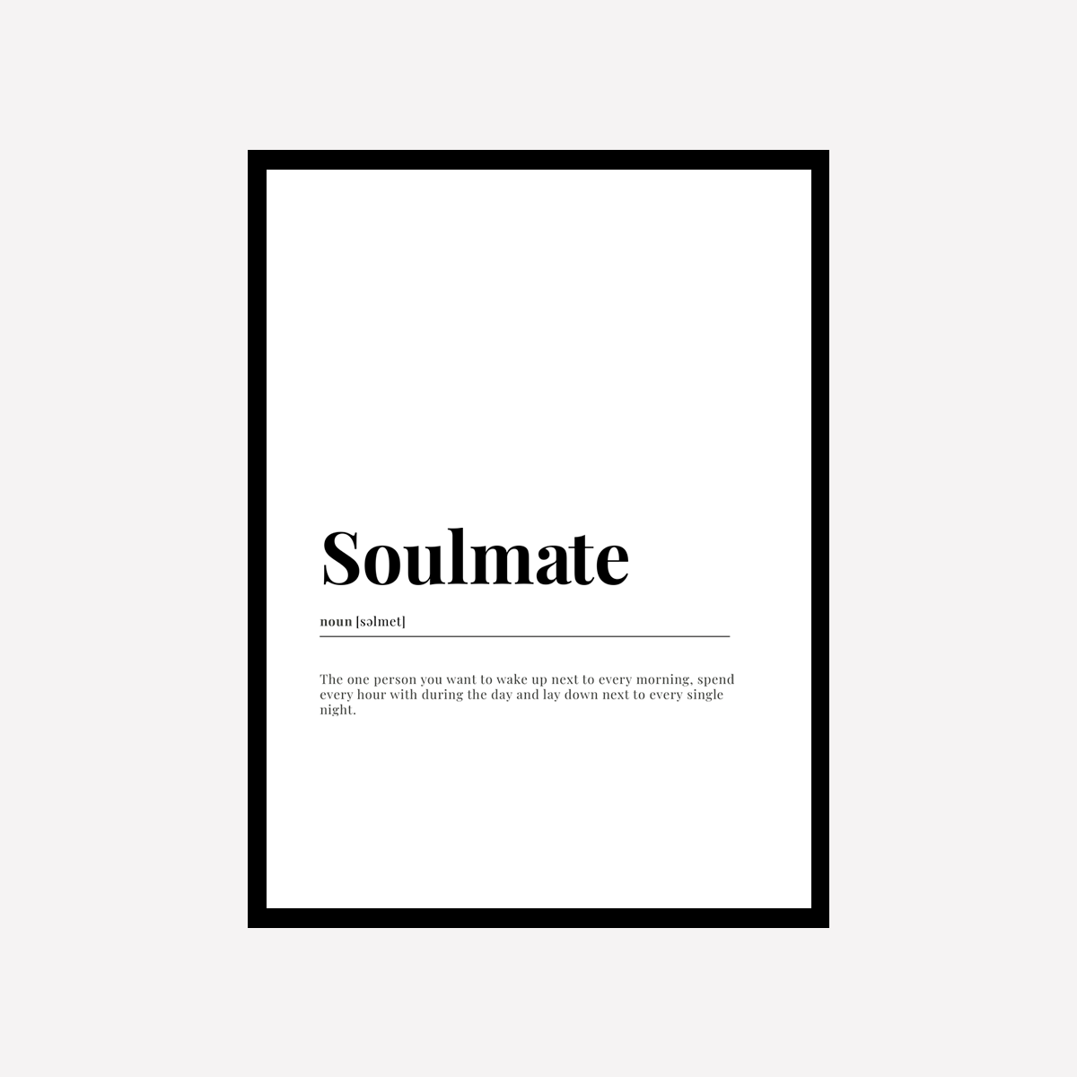 Soulmate Dictionary Art Print