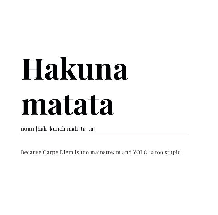 Hakuna Matata English Tote bag - DesignPlace