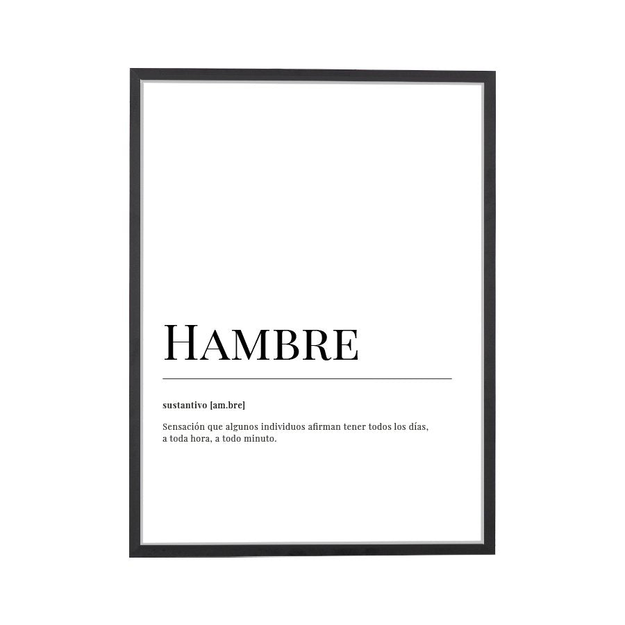 Hambre Dictionary Art Print - DesignPlace