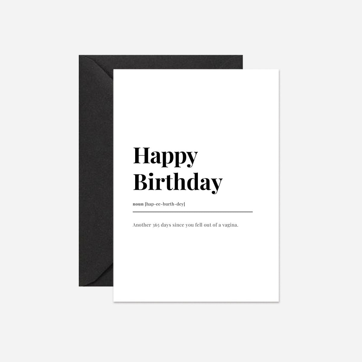 Happy Birthday 365 Days Dictionary Card - DesignPlace