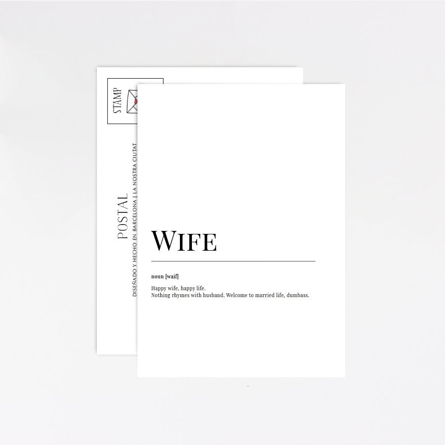 Happy Wife, Happy Life Postcard Pack - DesignPlace