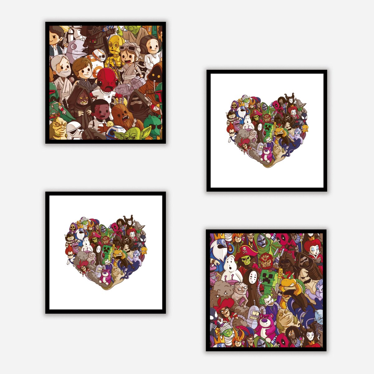 Heart All Villains Art Print - DesignPlace