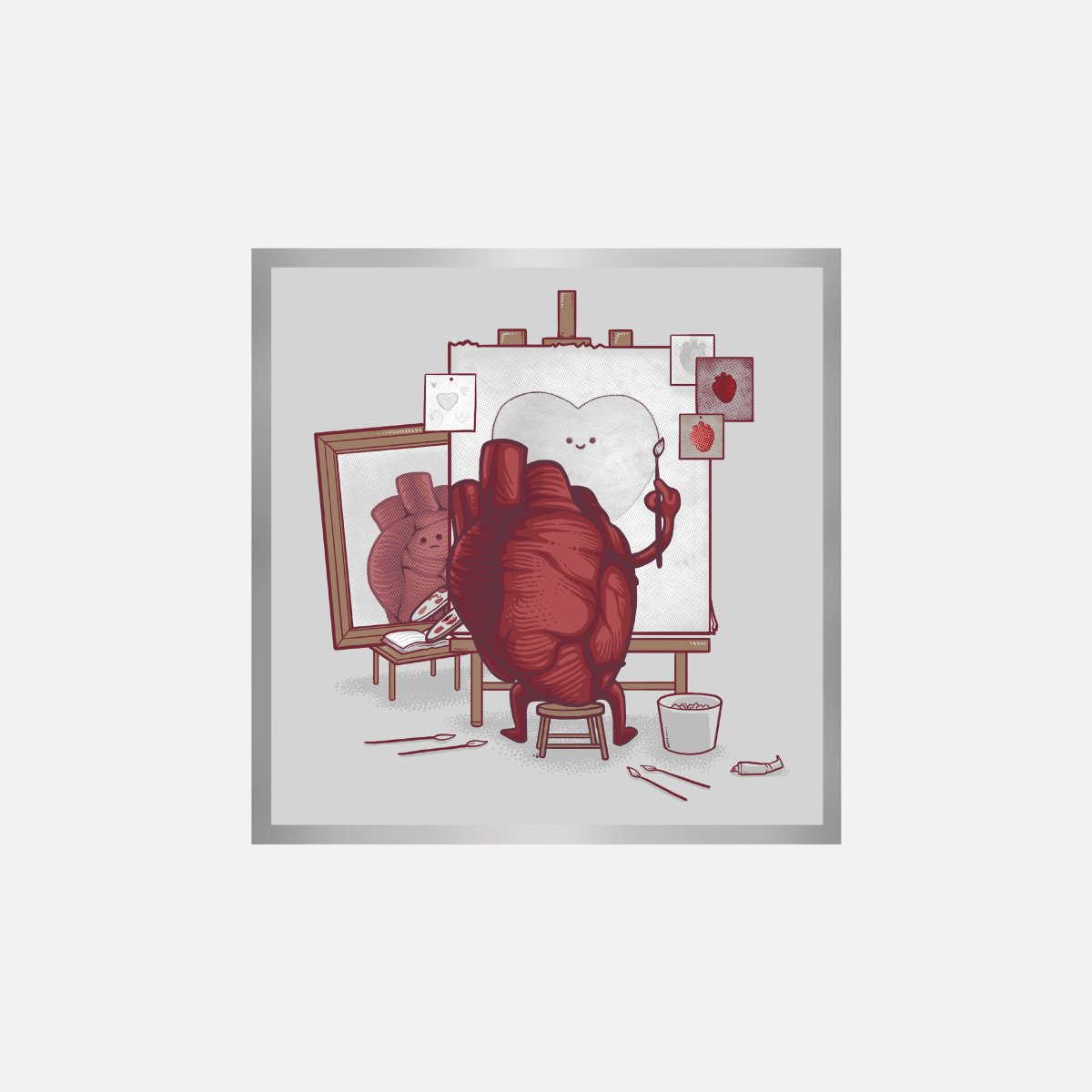 Heart Self Portrait Art Print - DesignPlace