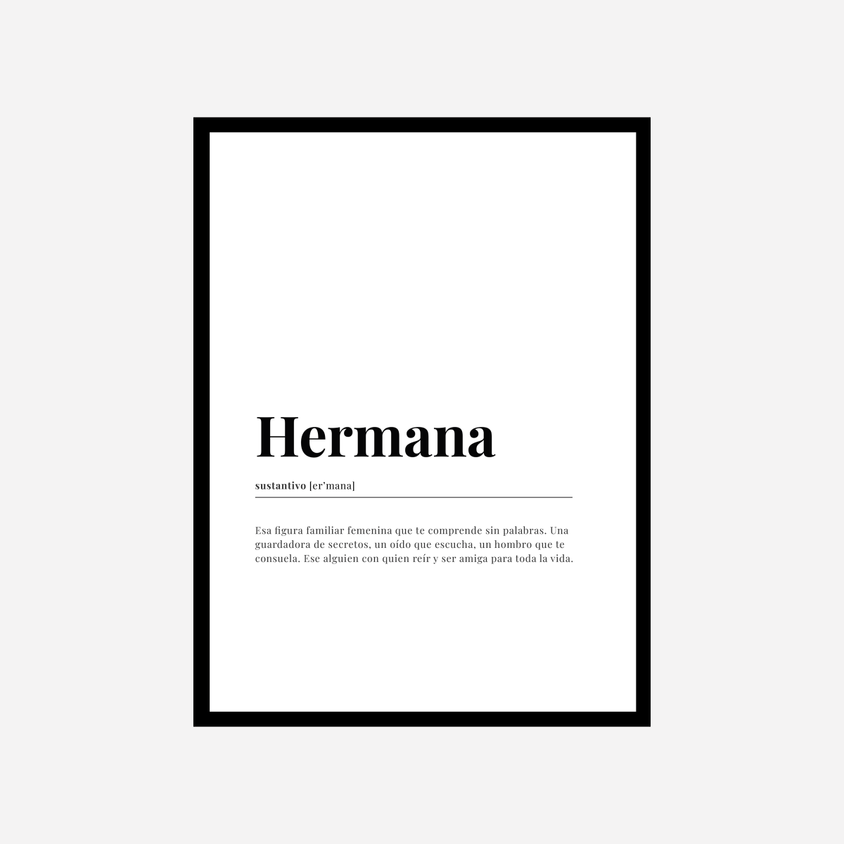 Hermana Dictionary Art Print - DesignPlace