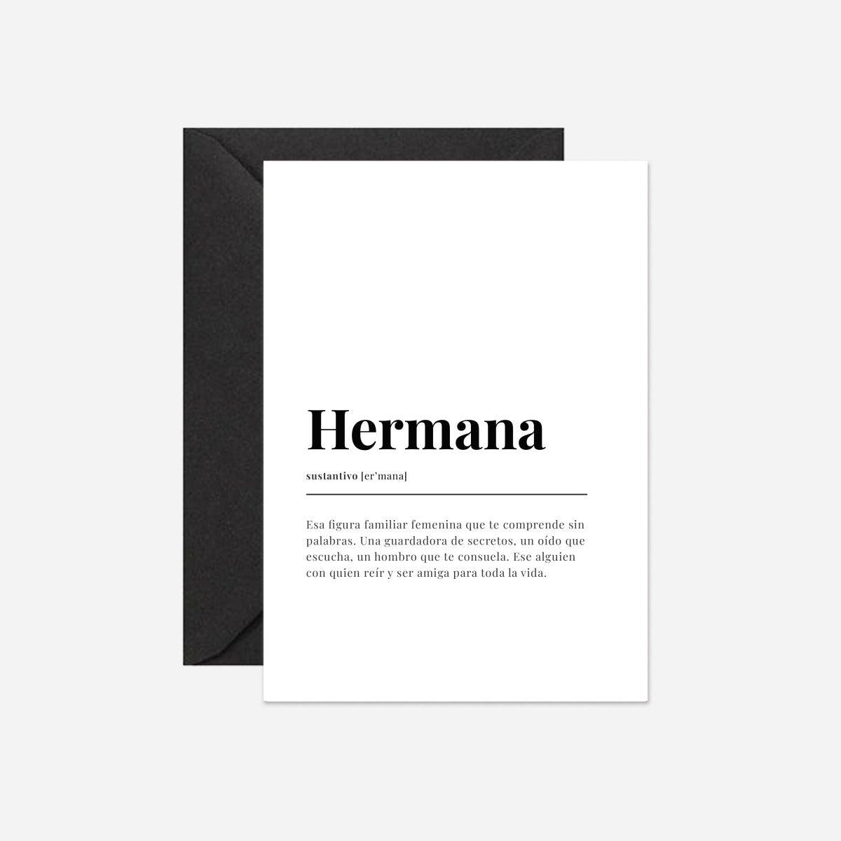 Hermana Dictionary Card - DesignPlace