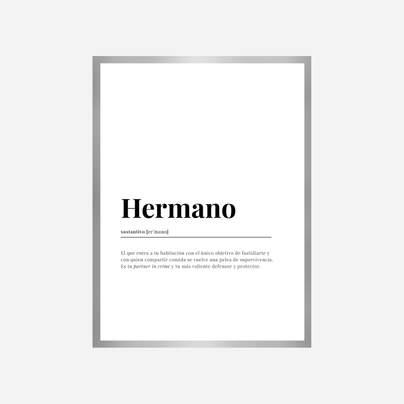 Hermano Dictionary Art Print - DesignPlace