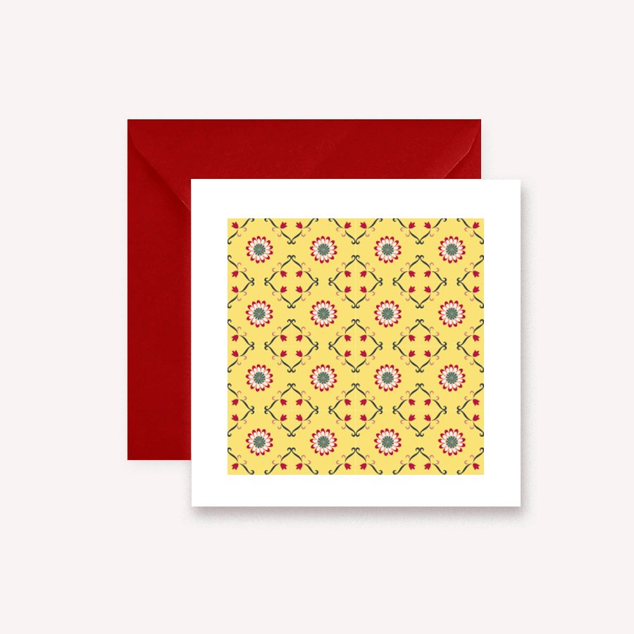 Hydraulic Tiles Model 1 Greeting Card - DesignPlace