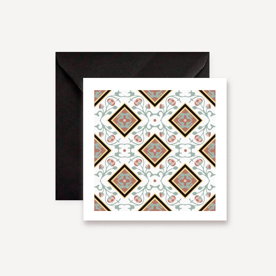 Hydraulic Tiles Model 9 Greeting Card - DesignPlace