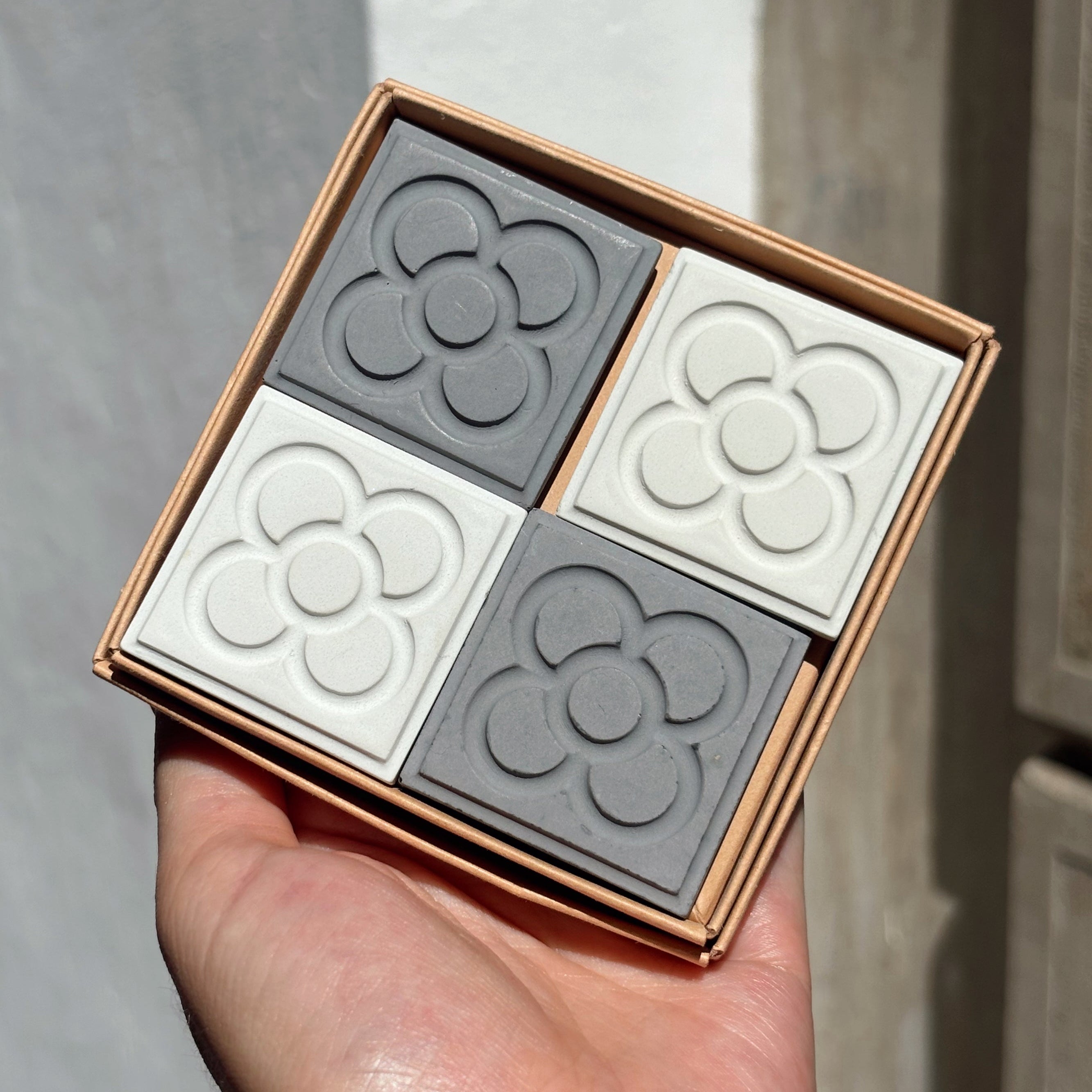 Set Floral Mist Panot Cement Magnet