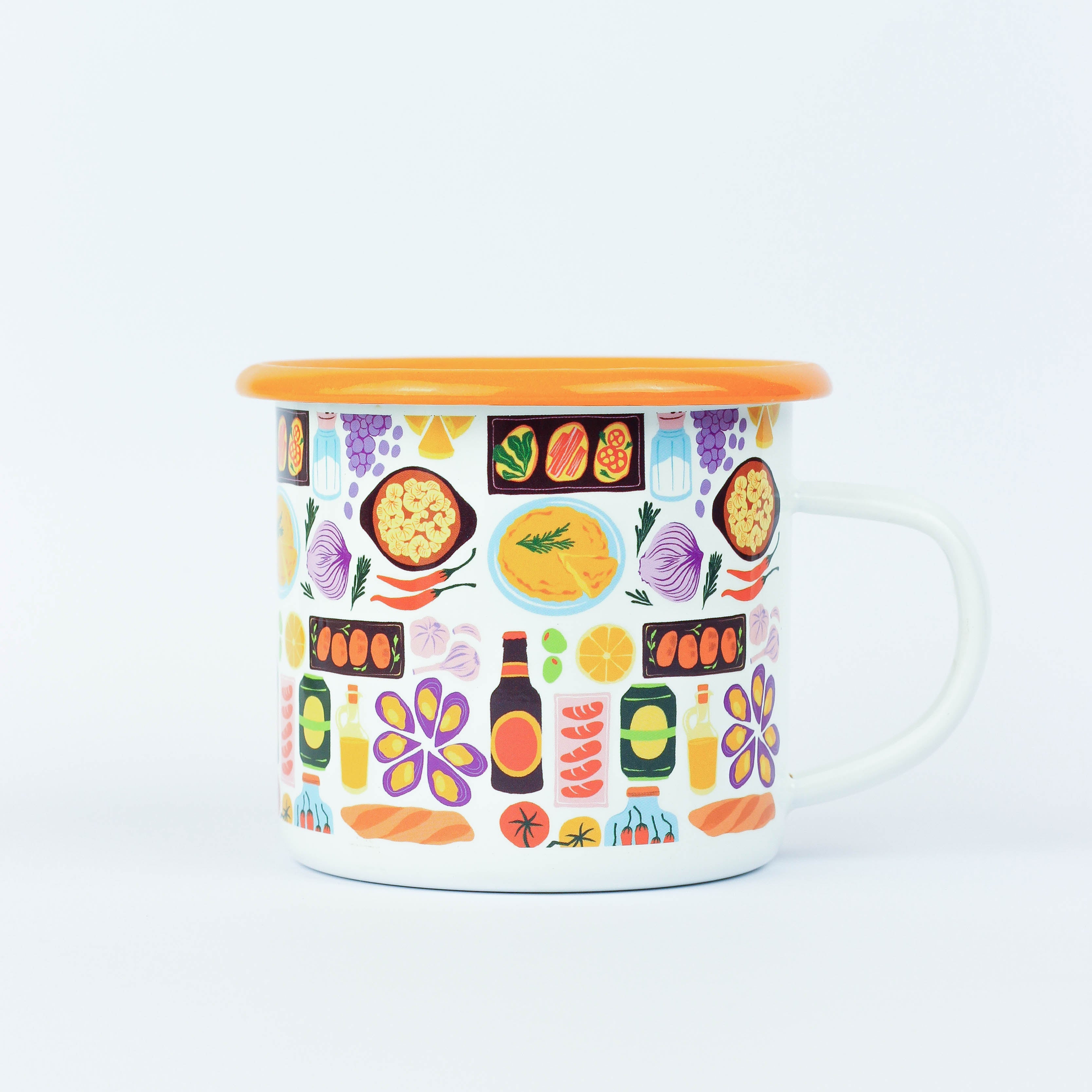 Kitchen Pattern Enamel Mug