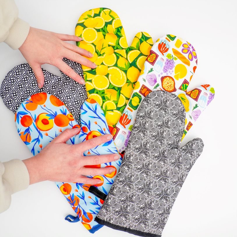 Kitchen Pattern Oven Glove - DesignPlace