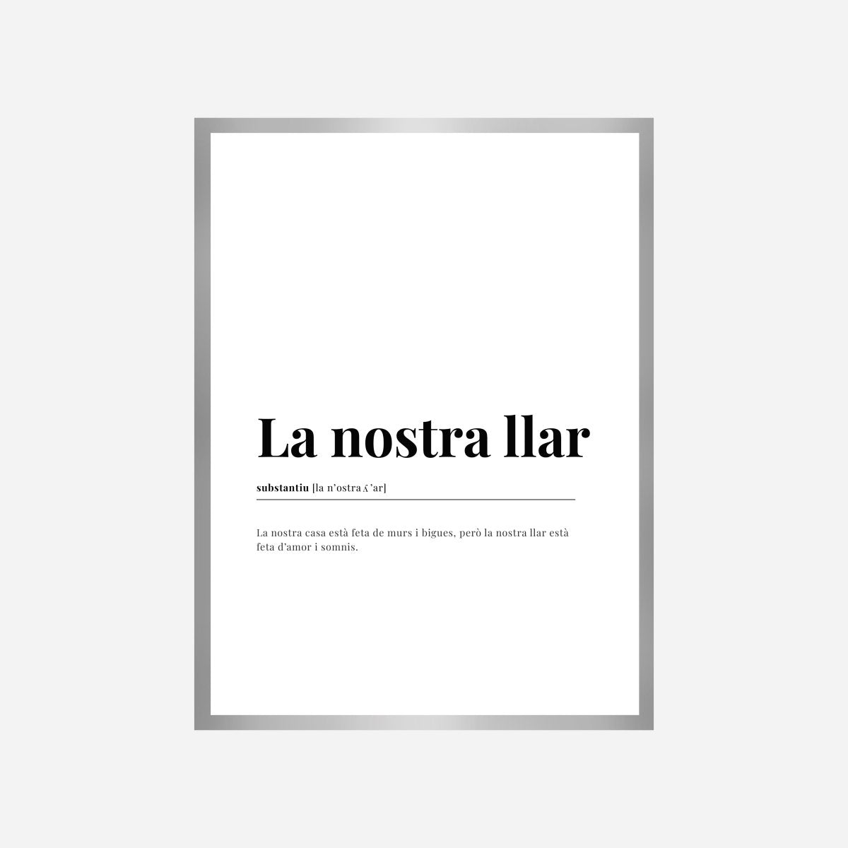 La Nostra Llar Dictionary Art Print - DesignPlace