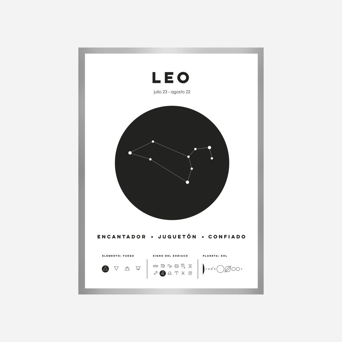 Leo Zodiac Sign Art Print - DesignPlace