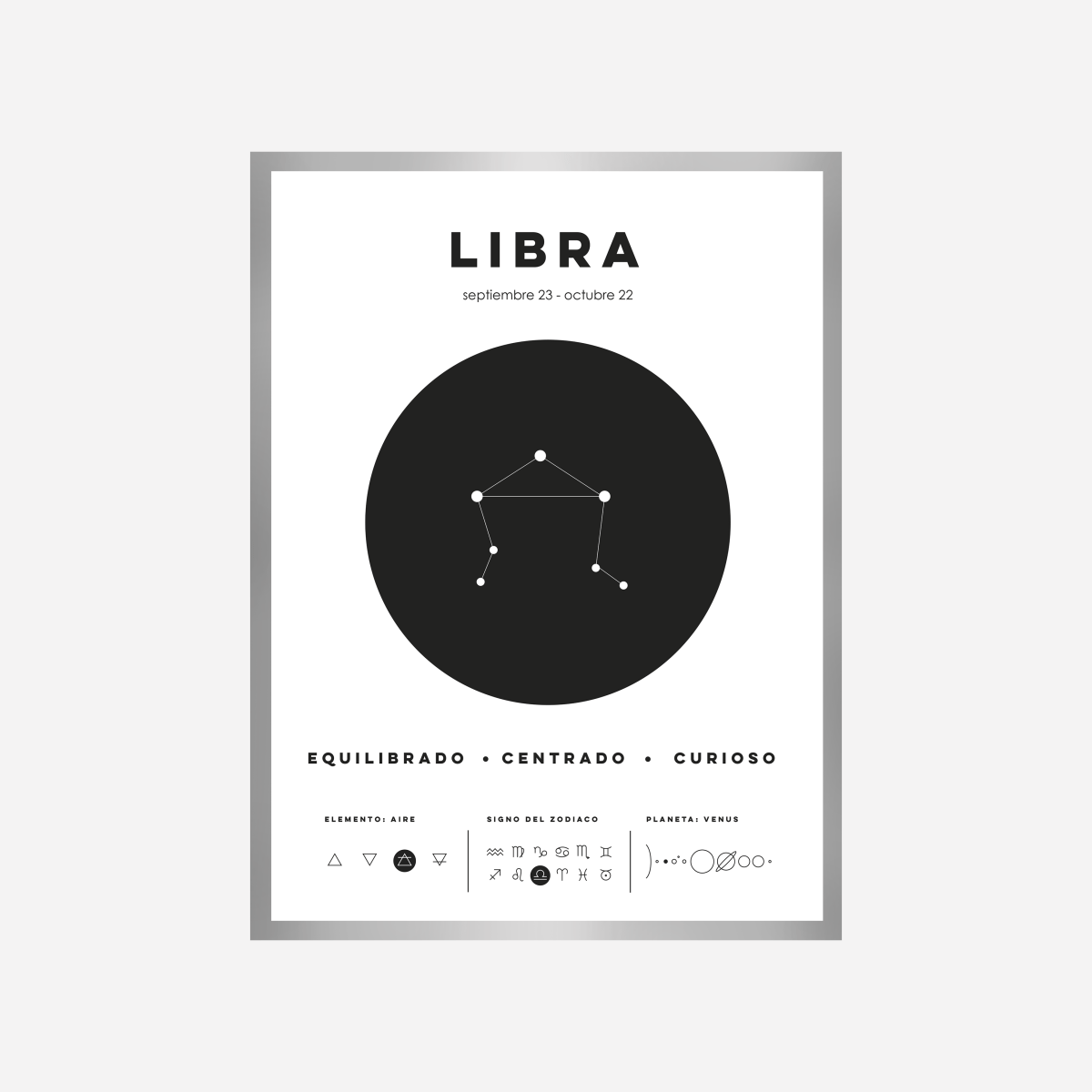 Libra Zodiac Sign Art Print - DesignPlace