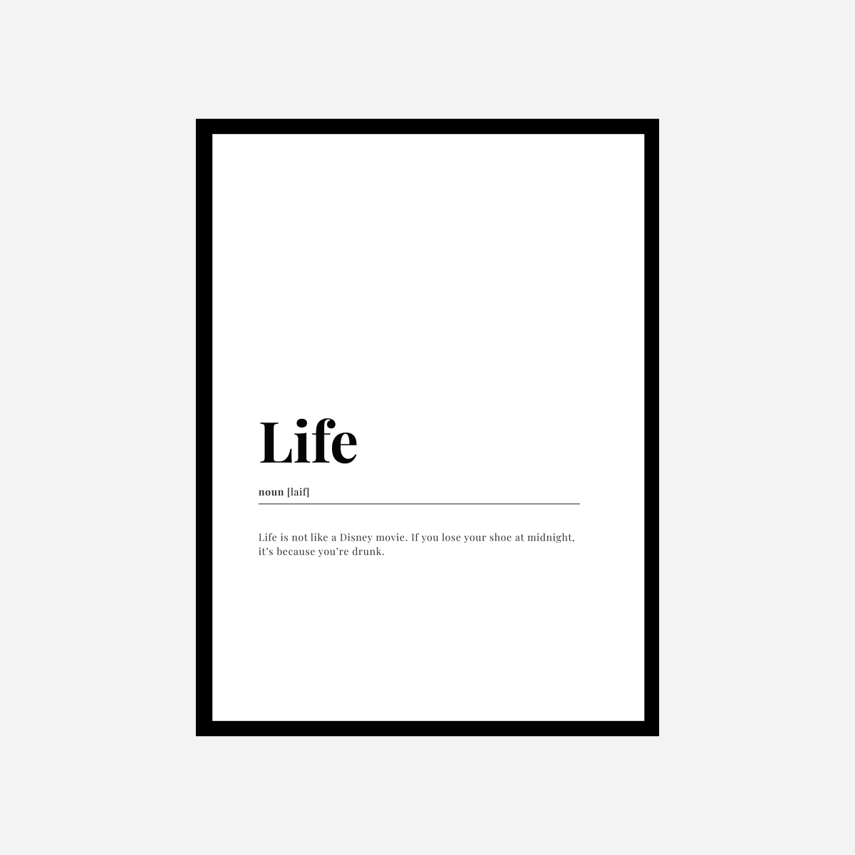 Life Dictionary Art Print - DesignPlace