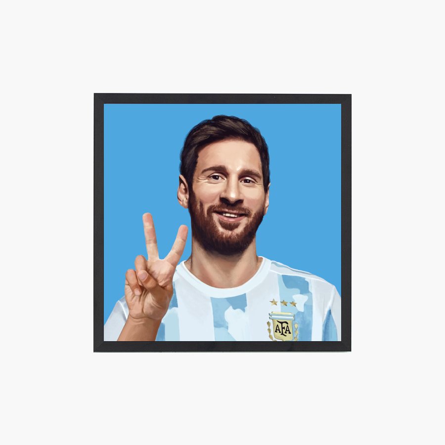 Lionel Messi Peace Art Print - DesignPlace