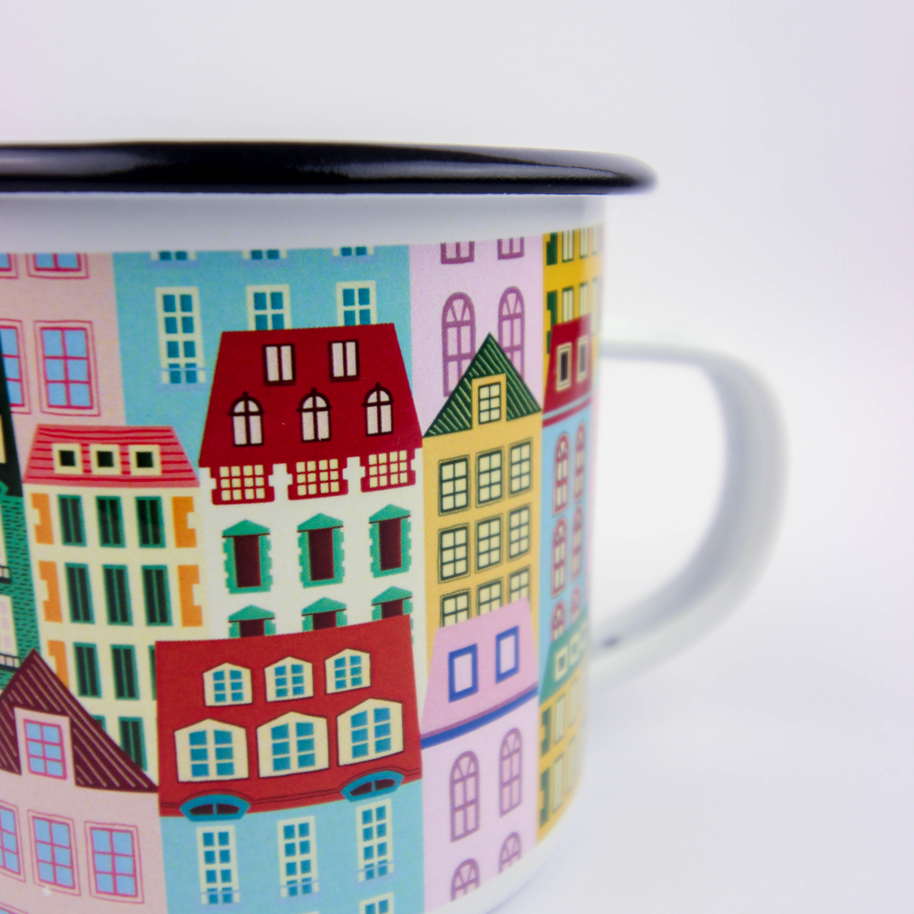 Little Houses Enamel Mug