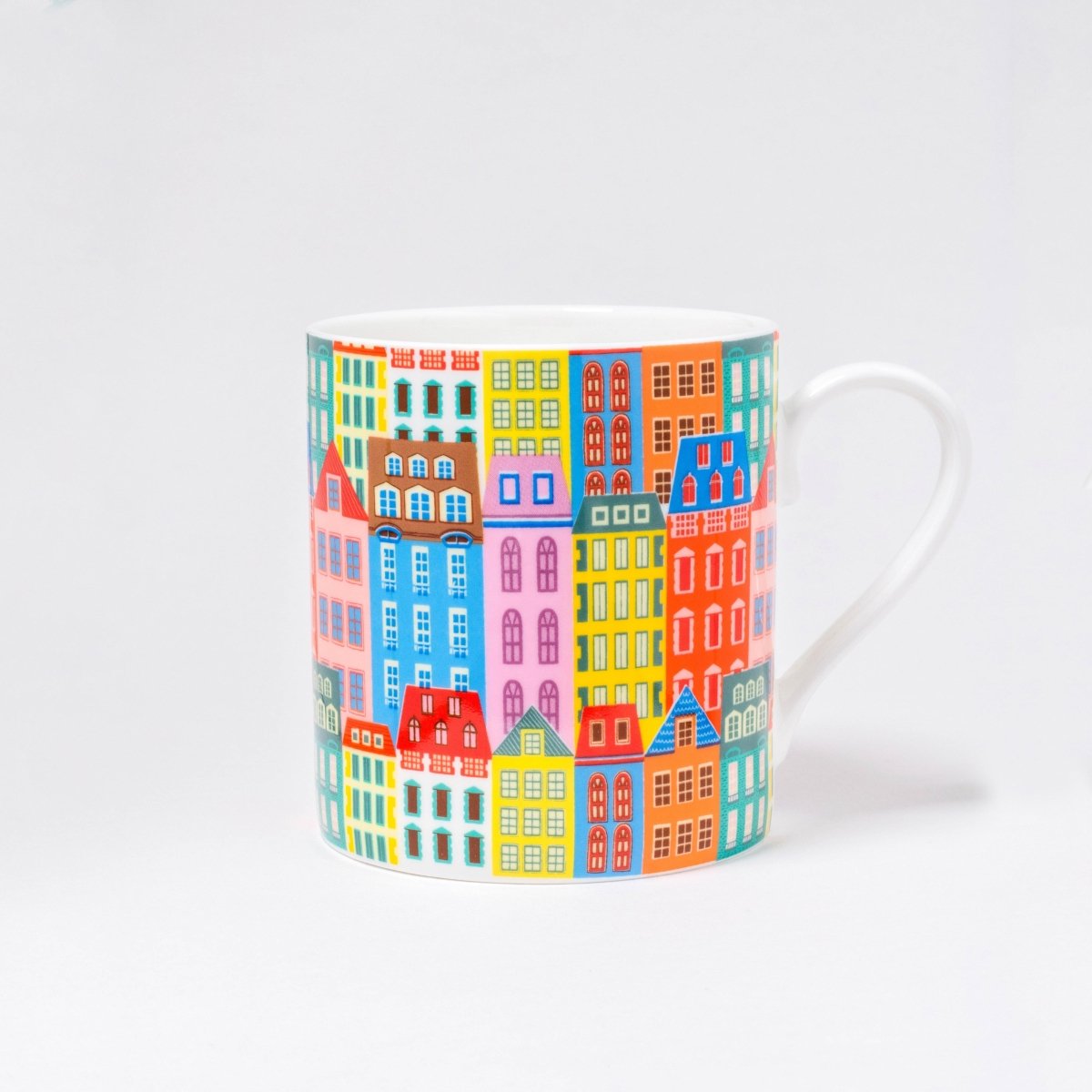 Little Houses Pattern Ceramic Mug - DesignPlace