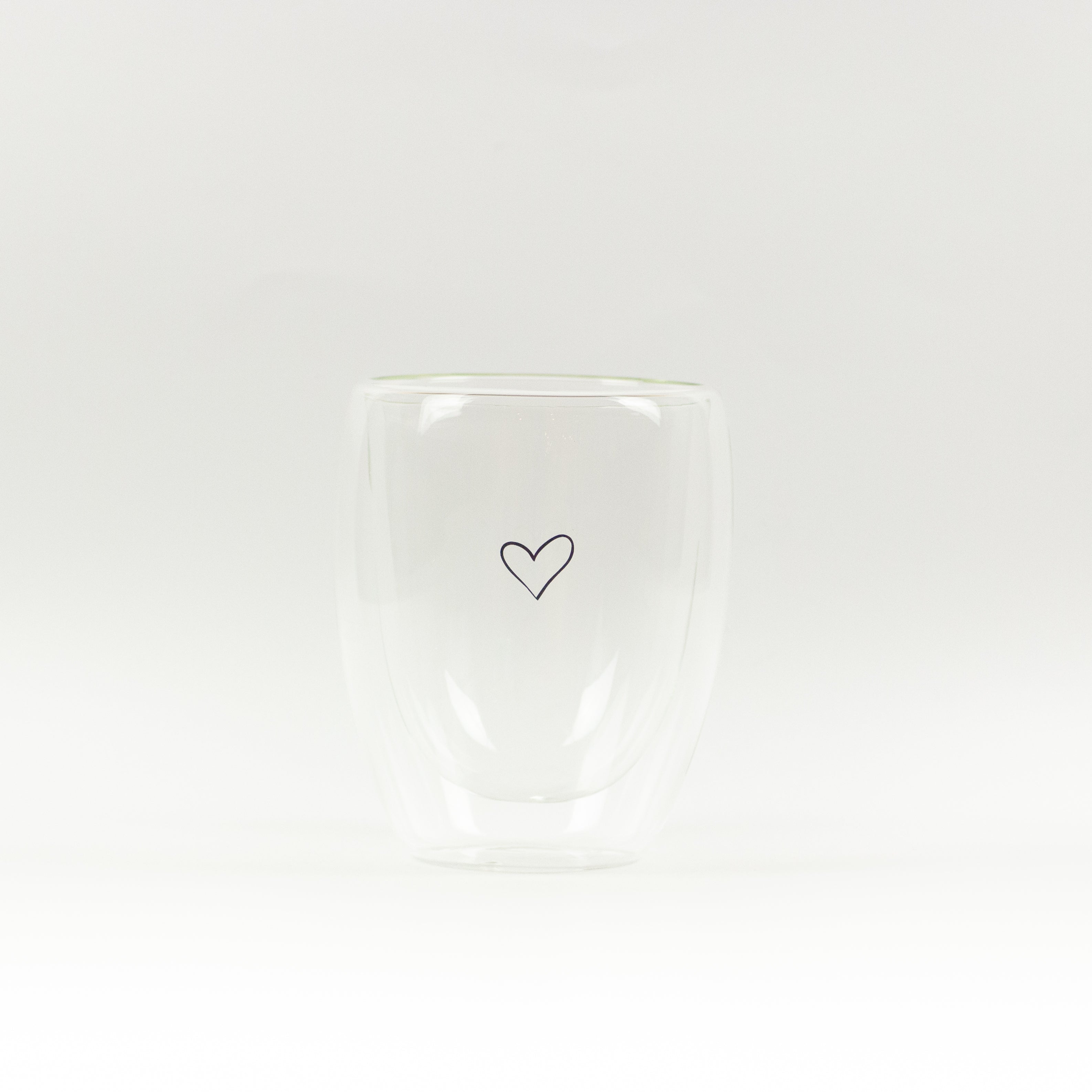 Corazones Vaso Ovalado Grande Doble Cristal