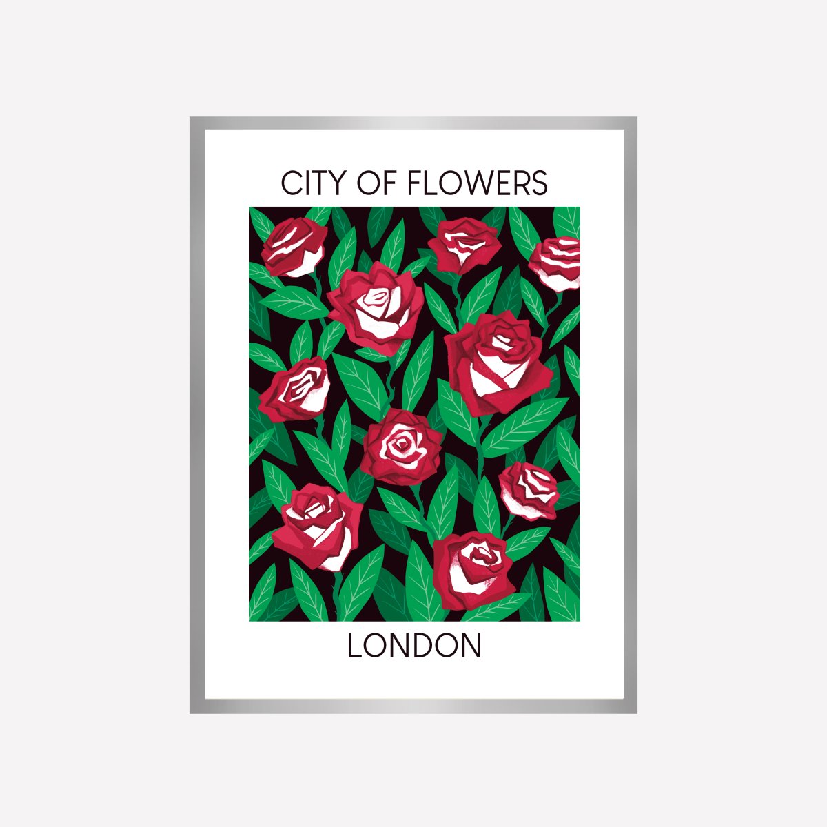 London City of Flowers Art Print - DesignPlace