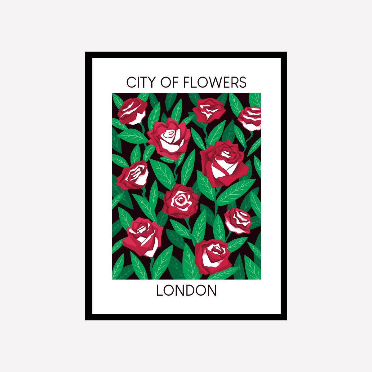 London City of Flowers Art Print - DesignPlace