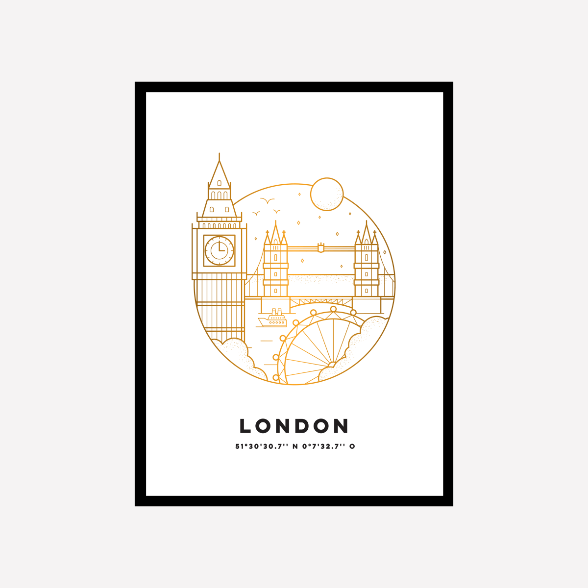 London Cityscape Art Print - DesignPlace