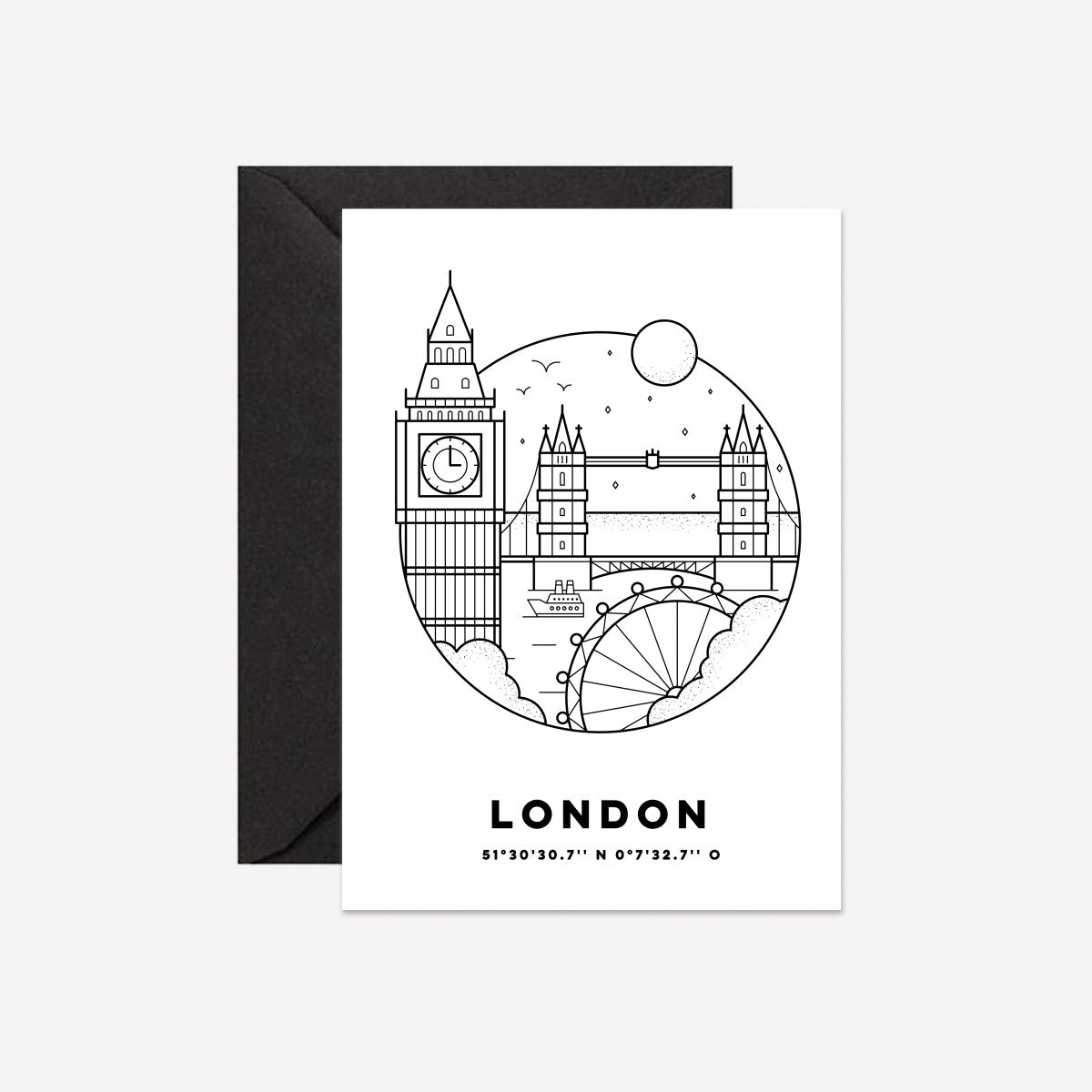 London Cityscape Greeting Card - DesignPlace