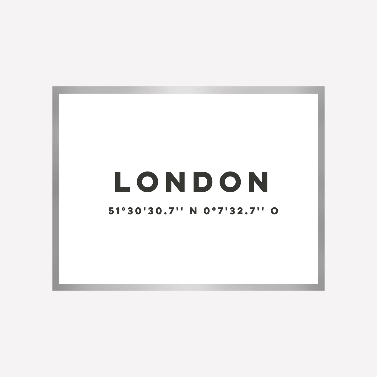 London Coordenadas Art Print - DesignPlace