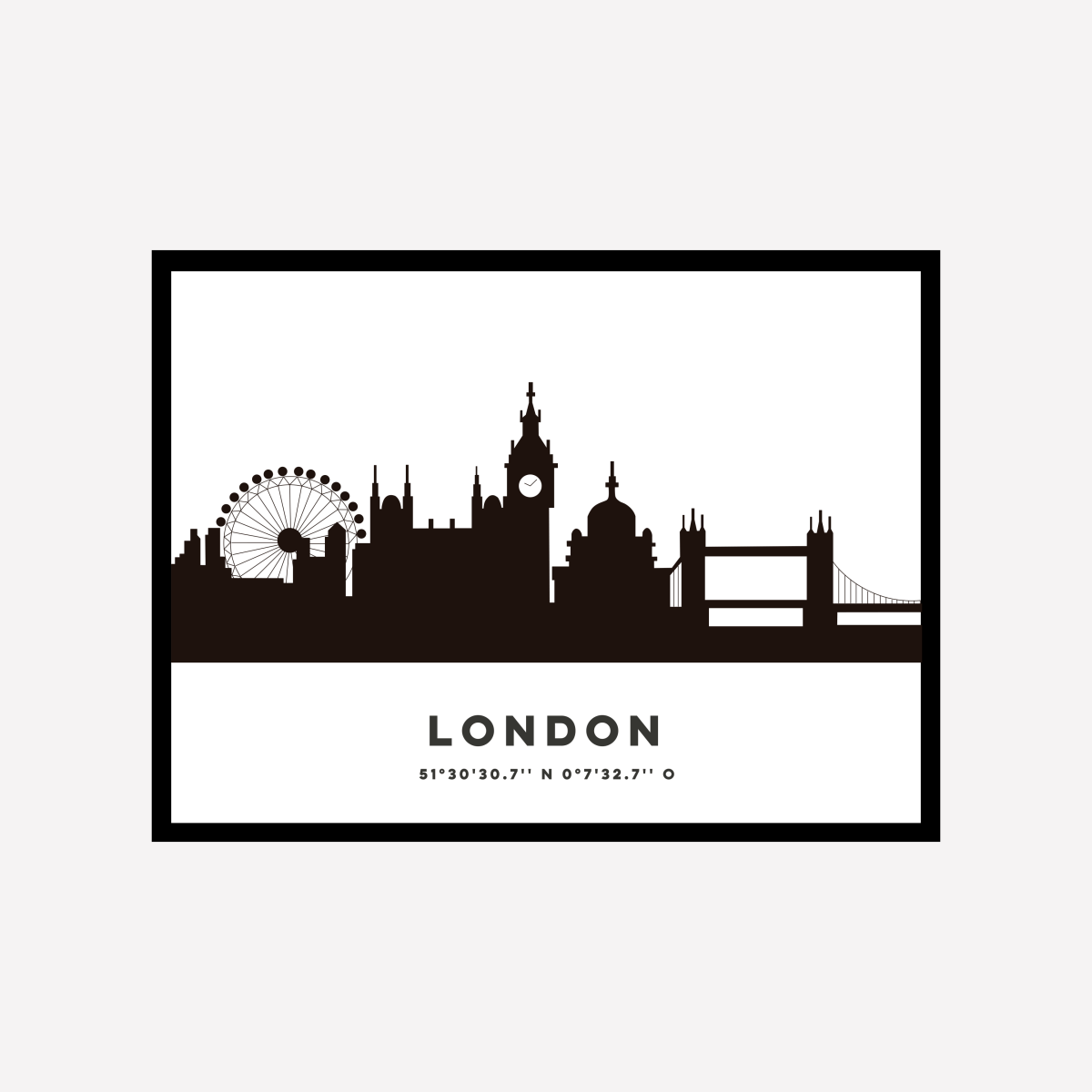 London Skyline Art Print - DesignPlace