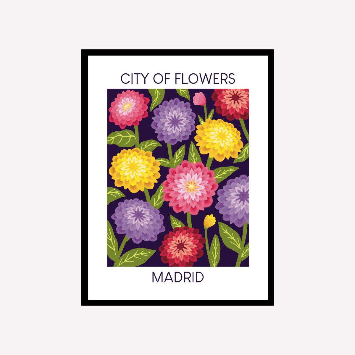 Madrid City of Flowers Art Print - DesignPlace