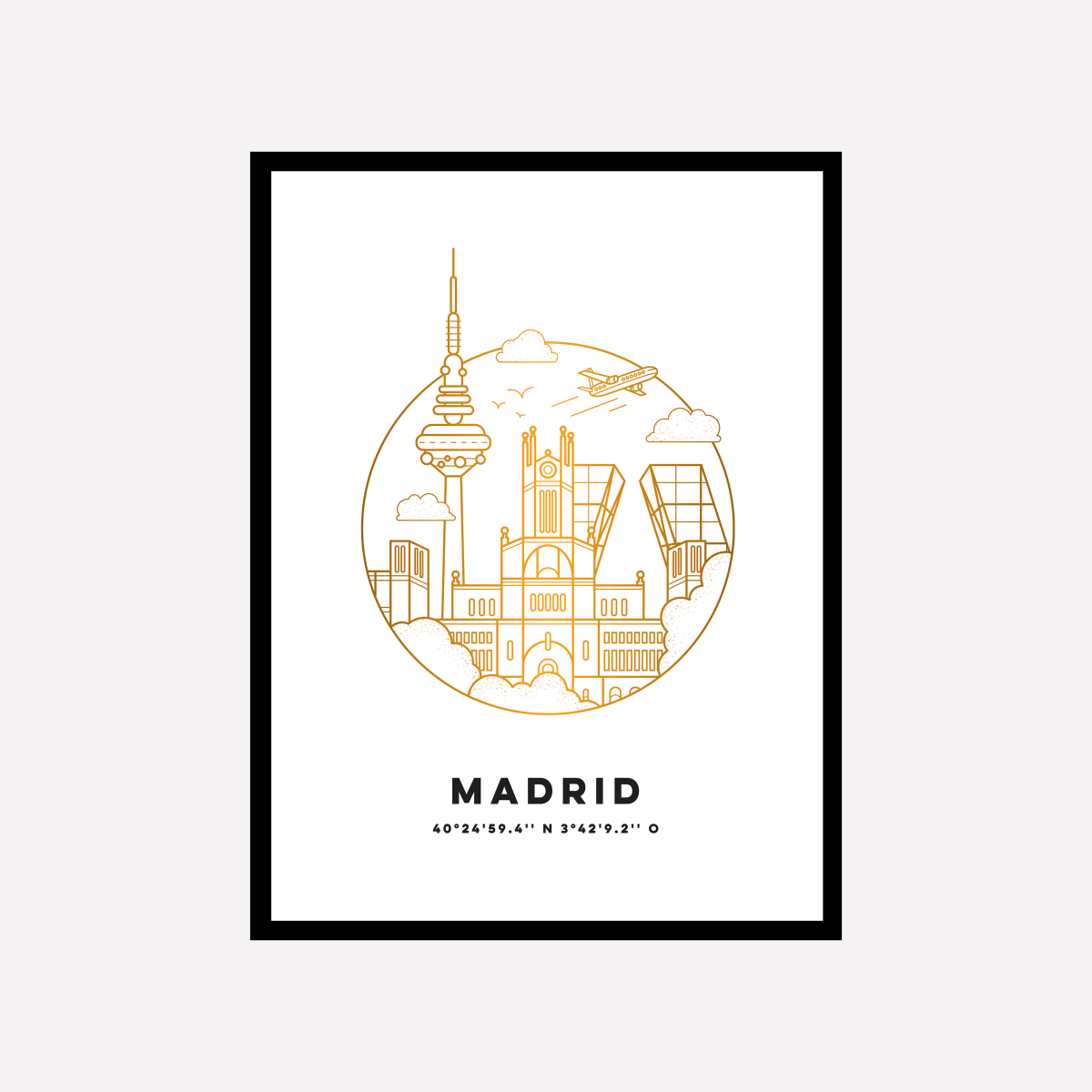 Madrid Cityscape Art Print - DesignPlace