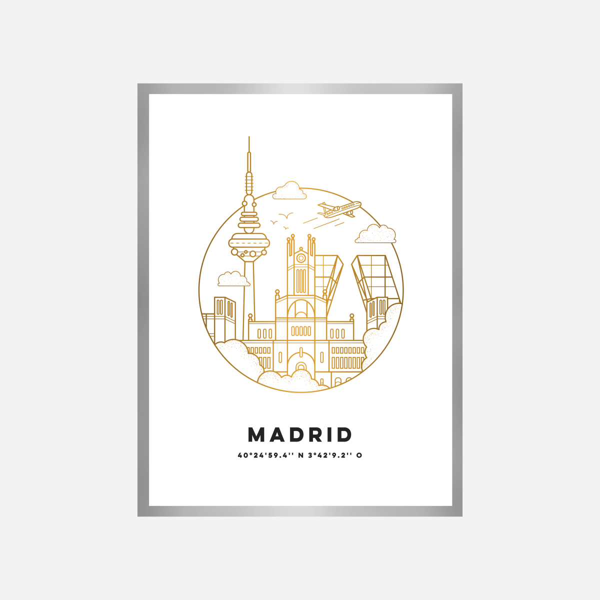 Madrid Cityscape Art Print - DesignPlace