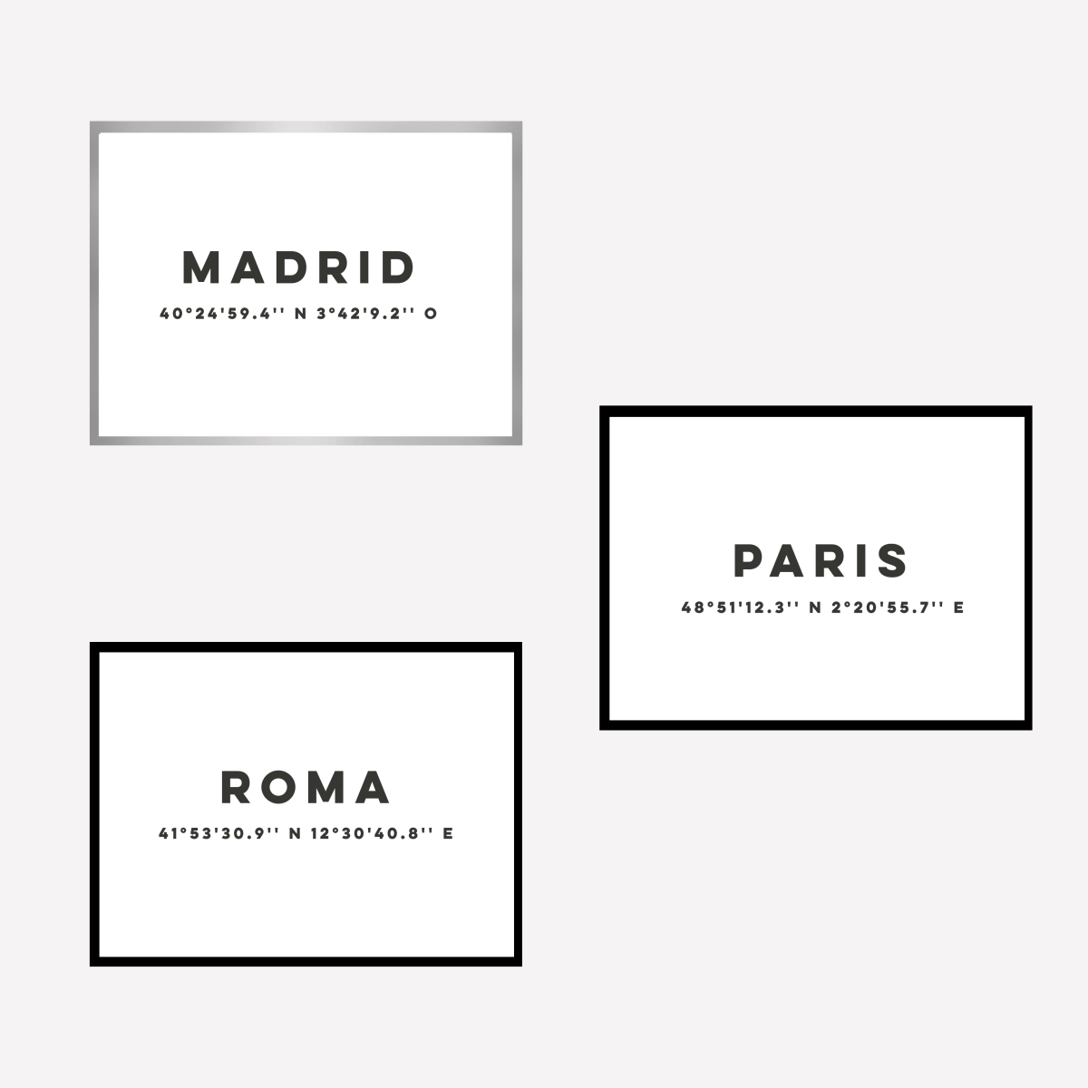 Madrid Coordenadas Art Print - DesignPlace