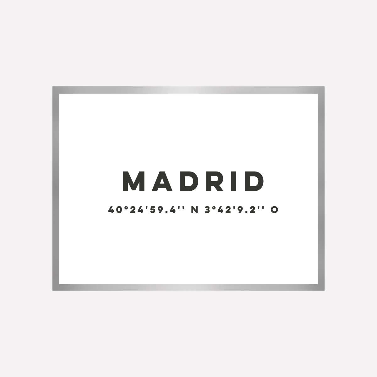 Madrid Coordenadas Art Print - DesignPlace