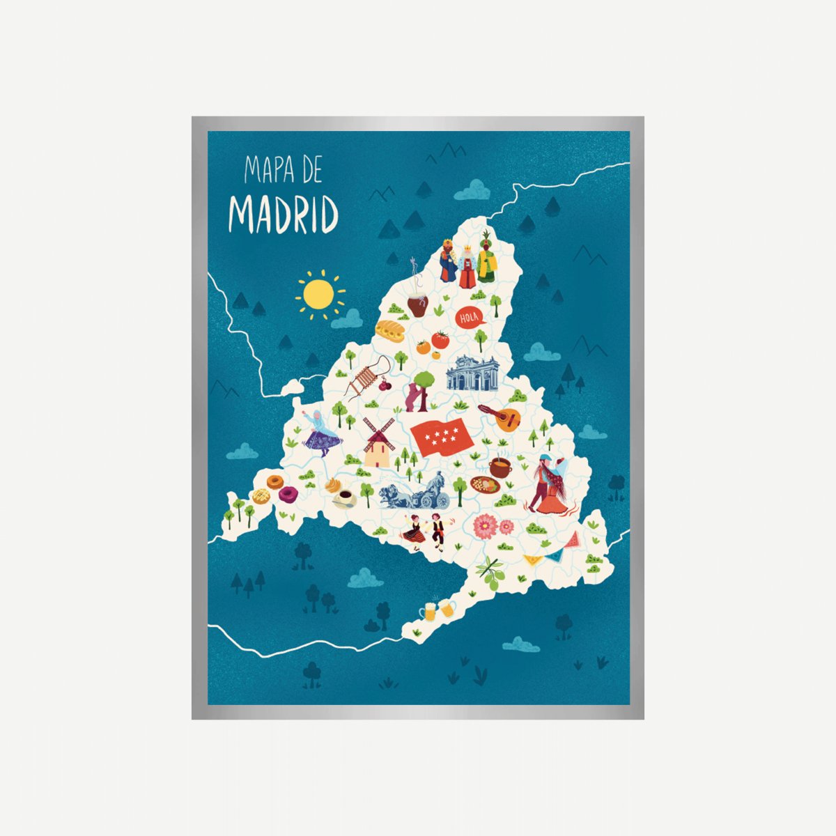 Madrid Mapa Art Print - DesignPlace