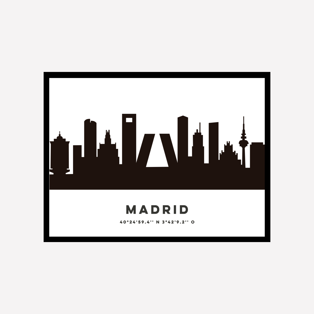 Madrid Skyline Art Print - DesignPlace