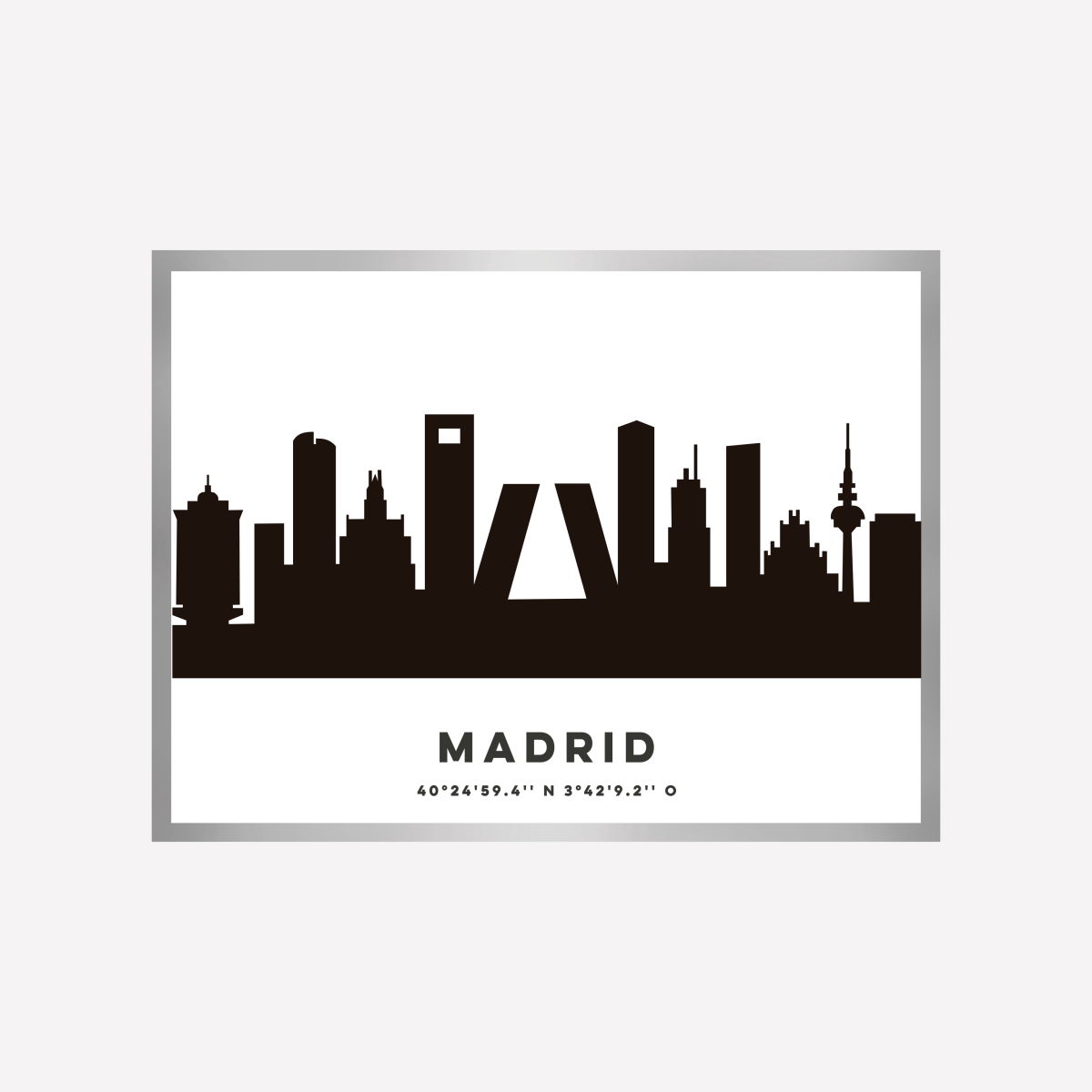 Madrid Skyline Art Print - DesignPlace