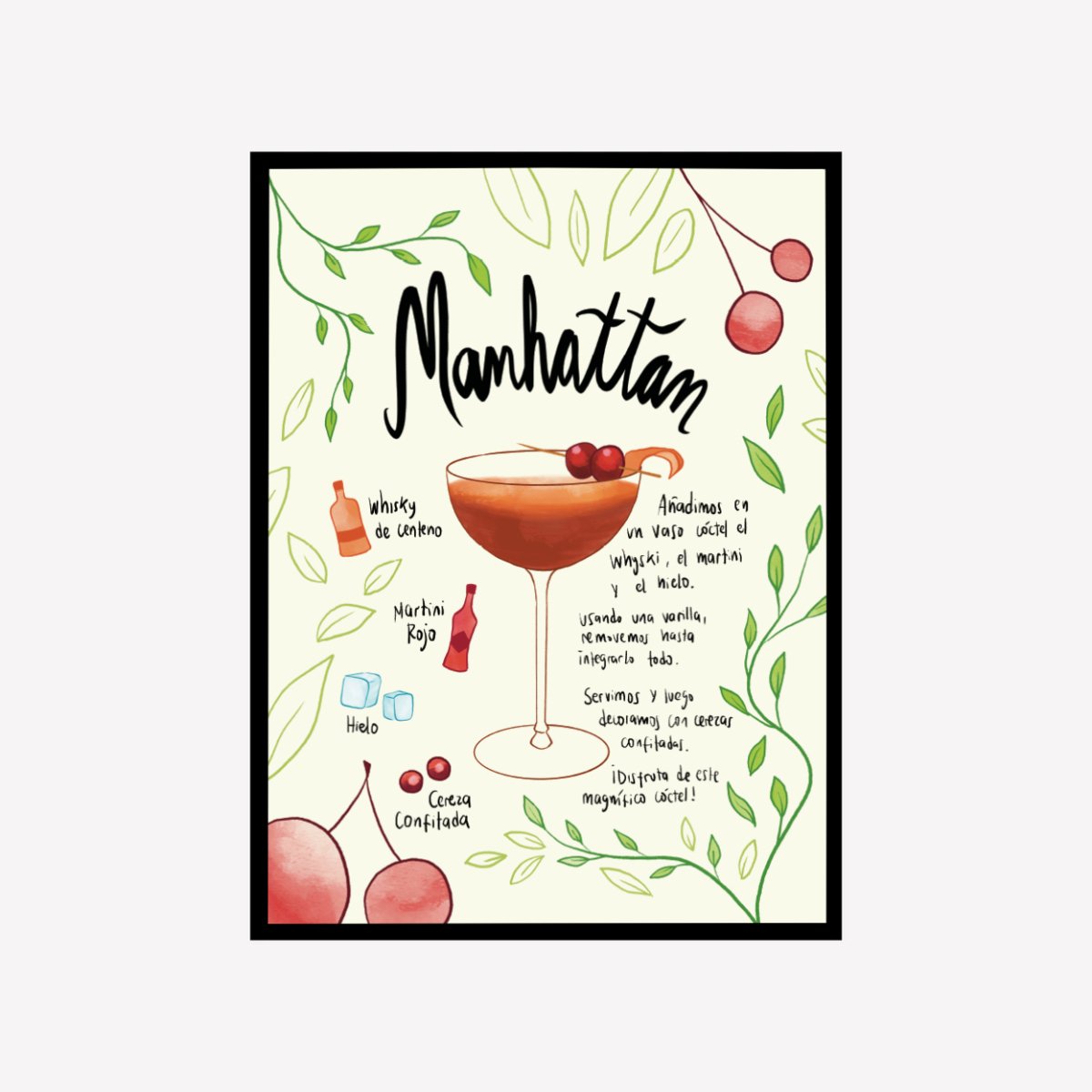 Manhattan Receta Art Print - DesignPlace