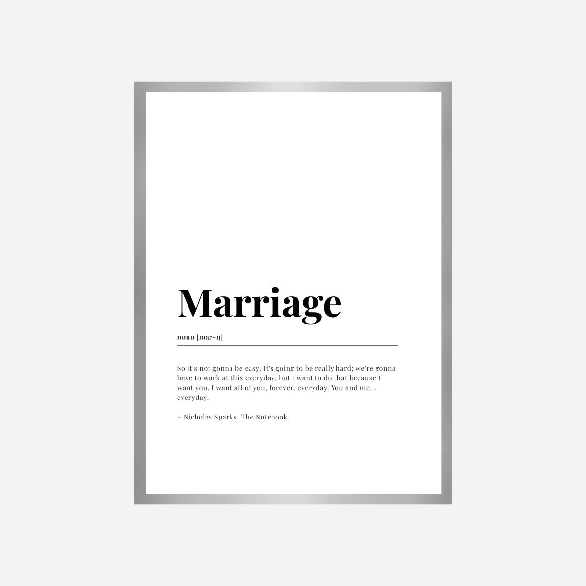 Marriage Dictionary Art Print - DesignPlace