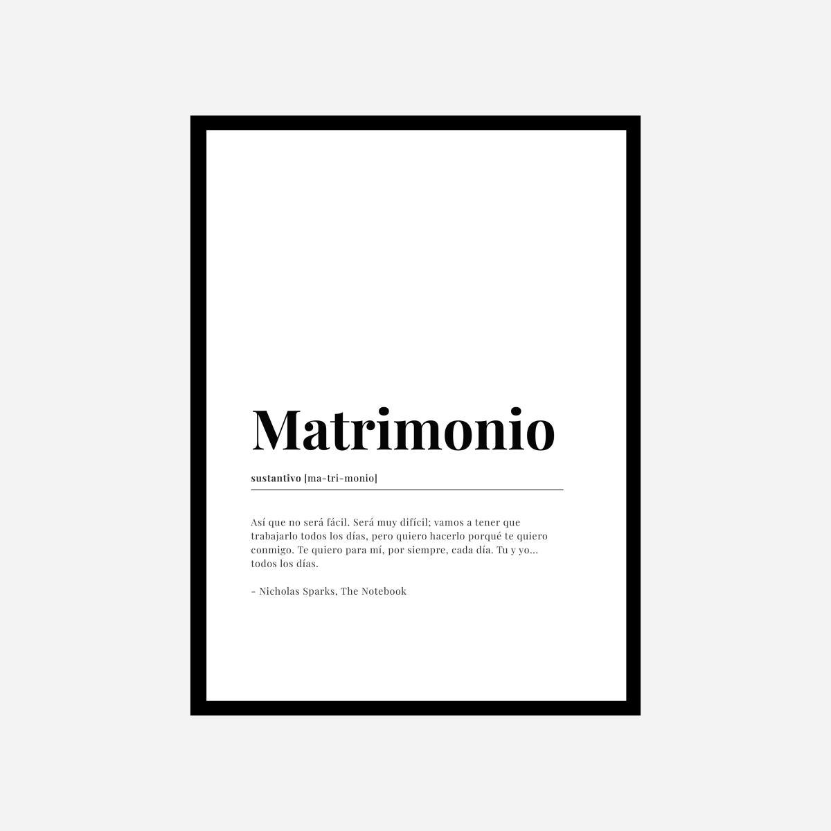 Matrimonio Dictionary Art Print - DesignPlace