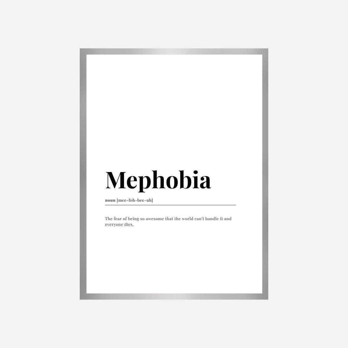 Mephobia Dictionary Art Print - DesignPlace